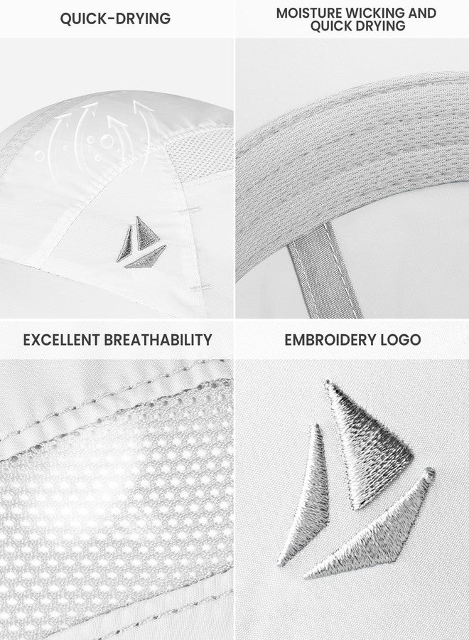 YANIKY Quick-Dry Running Hat for Men & Women Cooling Hat UPF 50+ Thin Baseball Cap Lightweight Breathable Mesh Sport Hats White - Image 3